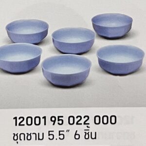 ชุดชาม 5.5" 6 ชิ้น ลายสีพื้นคลาสสิค (สีฟ้า)
