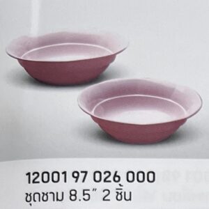 ชุดชาม 8.5" 2 ชิ้น ลายสีพื้นคลาสสิค (สีโอลด์โรส)